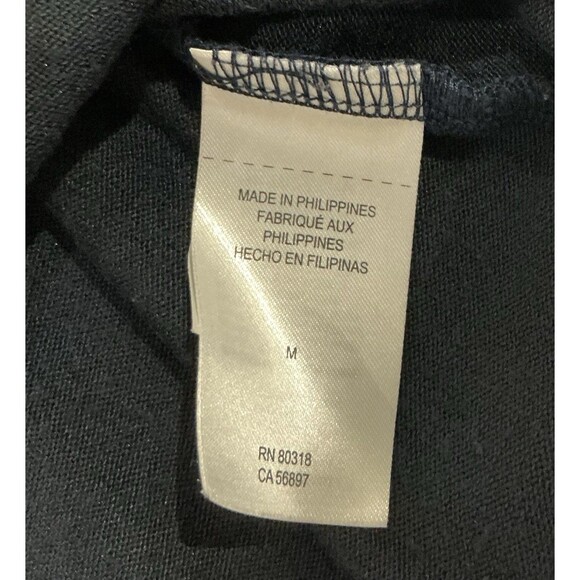 Lucky Brand Sweater Womens Medium Navy Blue Lightweight Casual Preppy - Picture 6 of 9